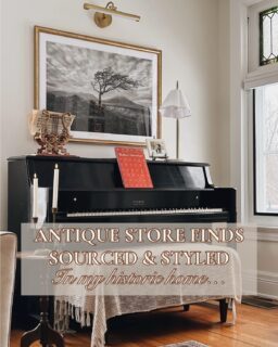 Antique store finds, sourced and styled in my home 🤍
🗝️This bottle brush tree paired with a vintage brass-and-wood doorknob is one of two pieces I’ll be sharing from my visit to @remember_yesteryears 
❄️Pieces like this transition well through Christmas and into winter. I love the texture and color that bottle brush trees can add (I have a trio of blush pink ones in my bedroom 💗) and especially how a bottle brush tree in a unique vessel can become a conversation piece. 
✨I’ve rounded up a few of my favorites for you - comment - “tree” or check my stories for the link💘