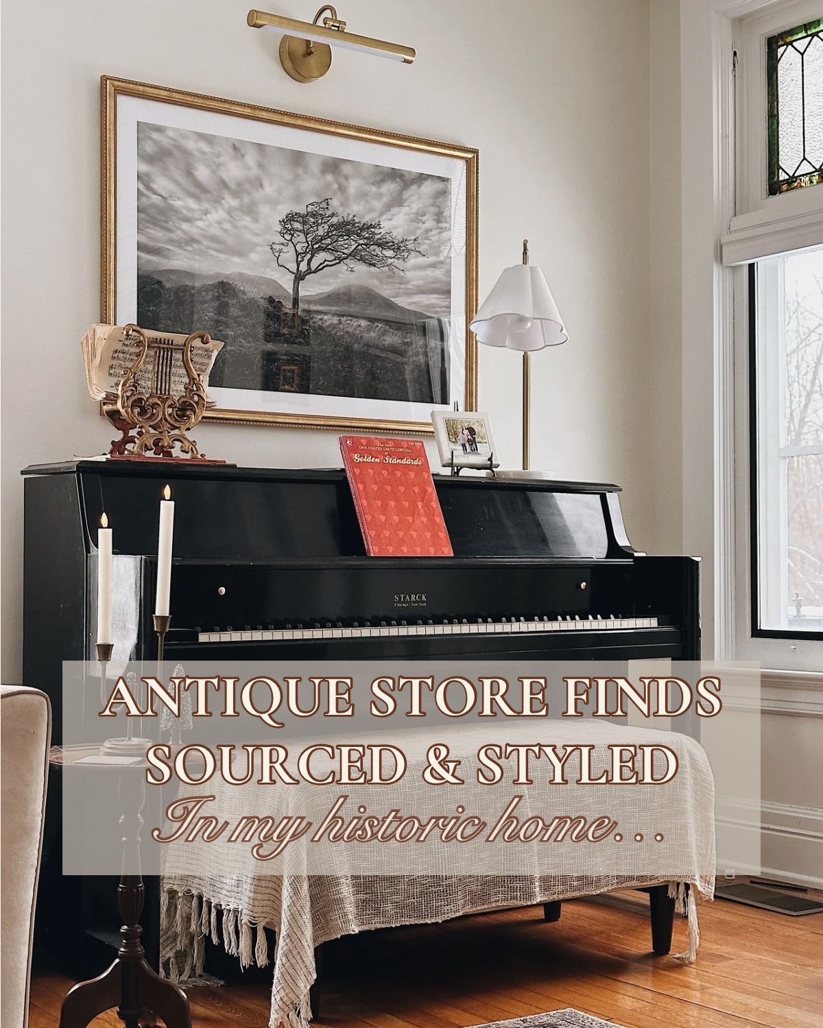 Antique store finds, sourced and styled in my home 🤍
🗝️This bottle brush tree paired with a vintage brass-and-wood doorknob is one of two pieces I’ll be sharing from my visit to @remember_yesteryears 
❄️Pieces like this transition well through Christmas and into winter. I love the texture and color that bottle brush trees can add (I have a trio of blush pink ones in my bedroom 💗) and especially how a bottle brush tree in a unique vessel can become a conversation piece. 
✨I’ve rounded up a few of my favorites for you - comment - “tree” or check my stories for the link💘