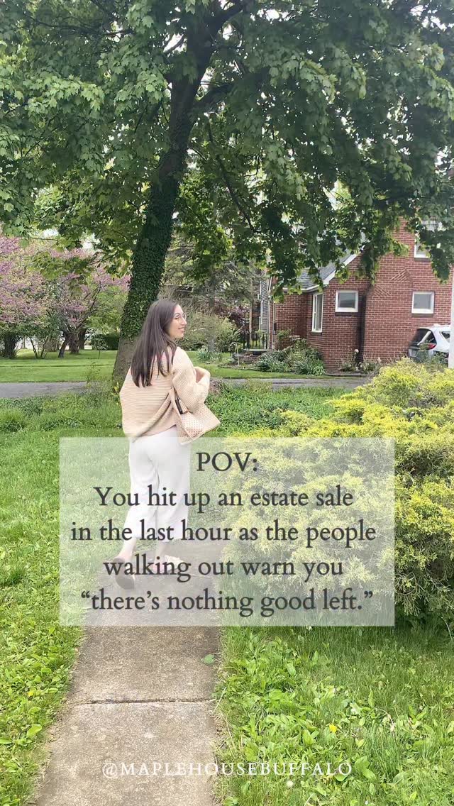 Each thrifted treasure has an untold story - and you have the ability to write its next chapter.📖

Which vintage estate sale find did you like the best?!
1. Milk glass vase
2. Set of 2 floral ceramic outlet covers 
3. Set of two Fenton milk glass taper candle holders
4. (Like new) magazine roll garbage can

#estatesalefinds #historichouse #oldhousecharm #modernvintagehome #buffalony