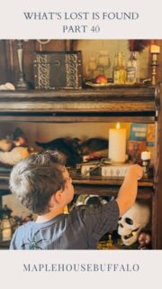 Part 40 - What’s Lost is Found
Revealing the fully decorated cabinet tomorrow 🏴‍☠️🪎
My top 8 items to thrift when you're creating a classy-vintage pirate Halloween vingette:
1. Maps
2. Colored glass bottles
3. Faux apples
4. Sea shells
5. Skulls
6. Ship artwork
7. Vintage hardcovers w/ creepy titles
8. Brass candlesticks & candelabras

-Ship art and antique ironstone pitcher from @heartsthriftstores 
-Vintage books inherited from my grandmother and sourced from estate sales
-Large seashell, brass ship art, skull, large vintage atlas sourced from @goodwill_flx 
-Small & large amber bottles, rolled up maps and vintage wooden-etched treasure chest sourced from my mom marilynns_closet's basement