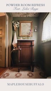 As fall gives way to darker days, these cozy little details sure do bring warmth to our historic home.✨Comment SHOP for links!

As soon as I saw this new @jeremiahbrent design from @loloirugs, it felt perfect for our little powder room. I’ve been wanting something more substantial and cozy, with just the right amount of color, character
and detail. #loloipartner 

Shop all of Jeremiah Brent’s stunning new designs through the link in my bio or (or by commenting “SHOP”).

My boys love this new rug, noting that it’s cozy under their feet. I love that it’s vintage-inspired, handcrafted in India of 100% wool, and is GoodWeave-Certified, which means the rug is produced ethically and contributes to the advancement of weavers’ communities. 

#jeremiahbrentxloloi #powderroomdecor #powderroomdesign #rebelwalls