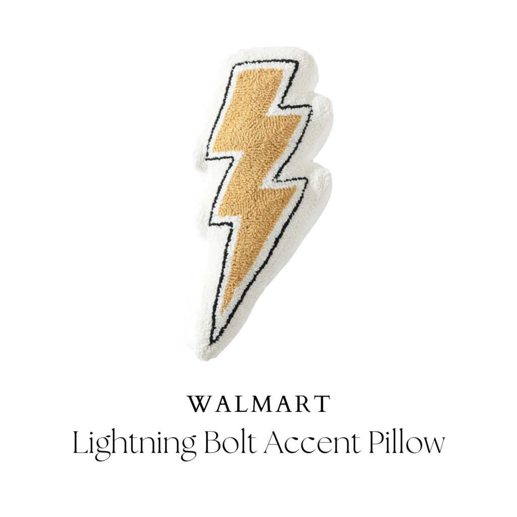 Lightning bolt pillow, affordable Lightning McQueen themed pillow, kids' room